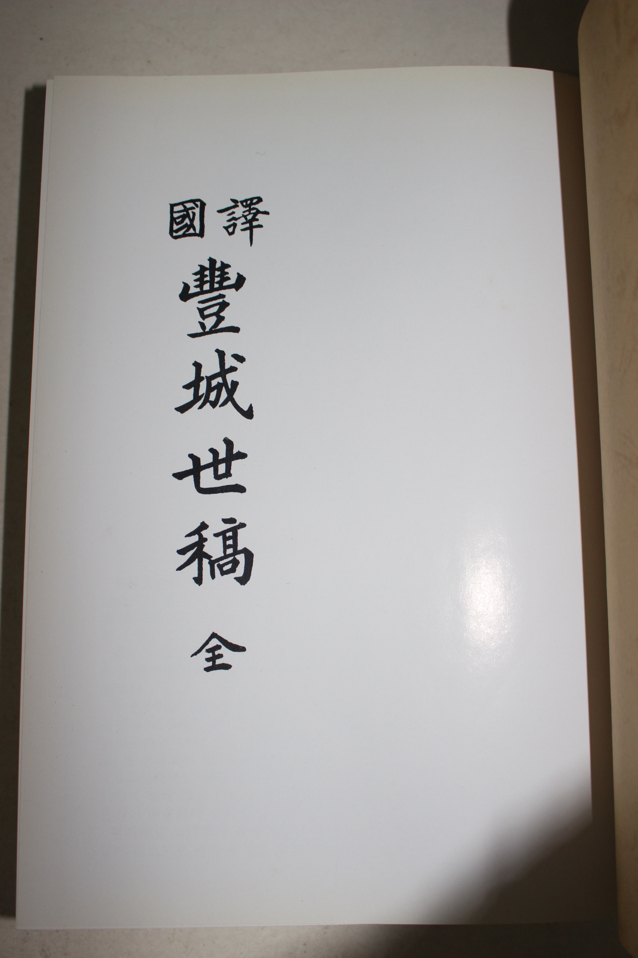 2001년 국역 풍성세고(豊城世稿) 1책완질