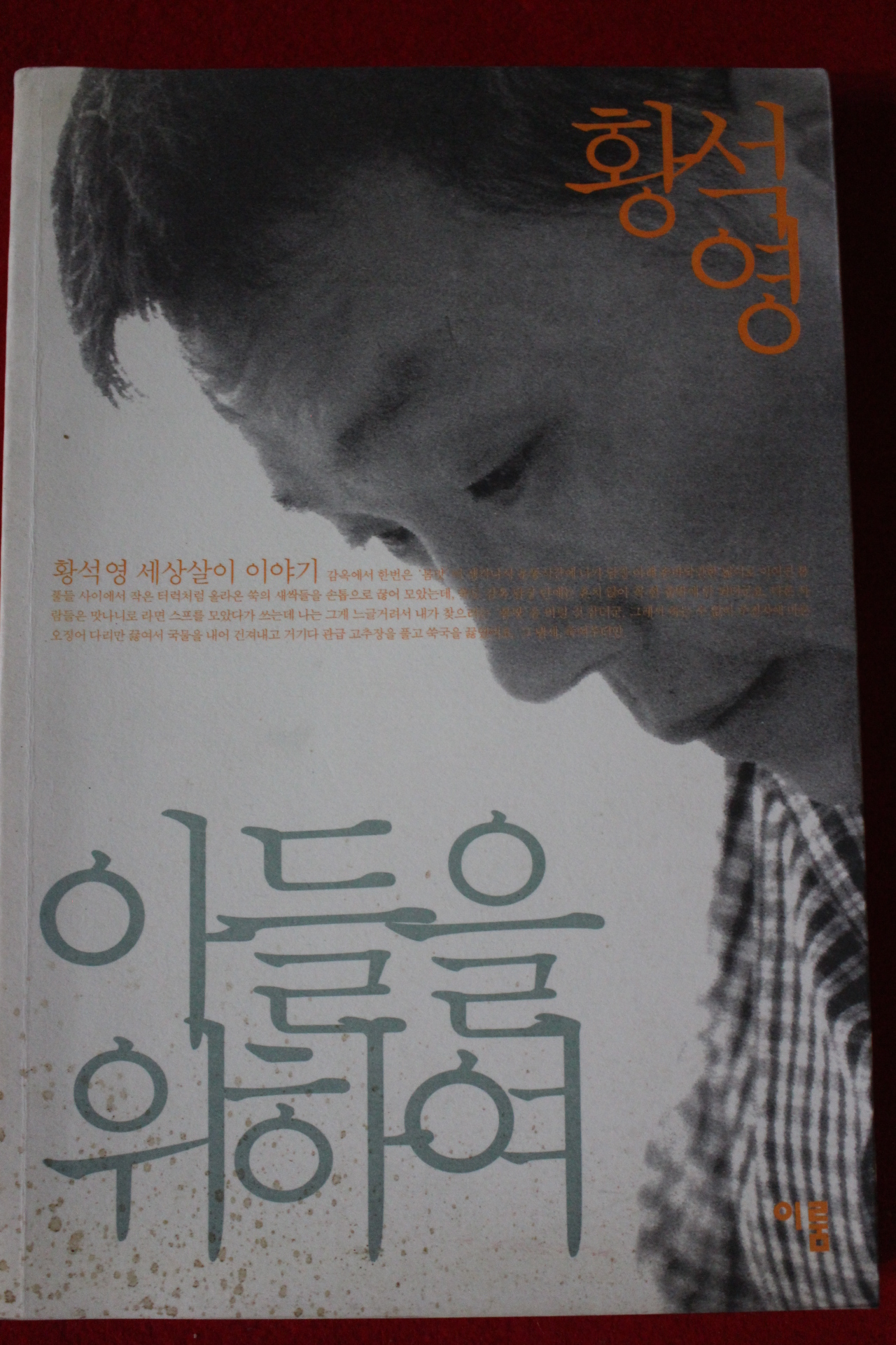 2000년초판 황석영 아들을 위하여