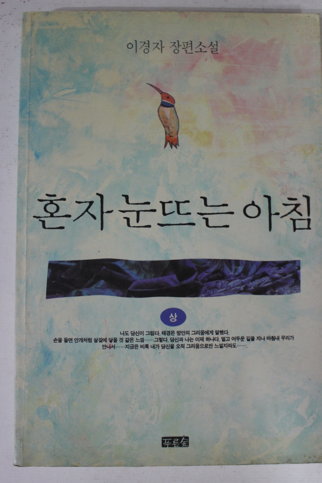 1993년 이경자 장편소설 혼자 눈뜨는 아침 상권
