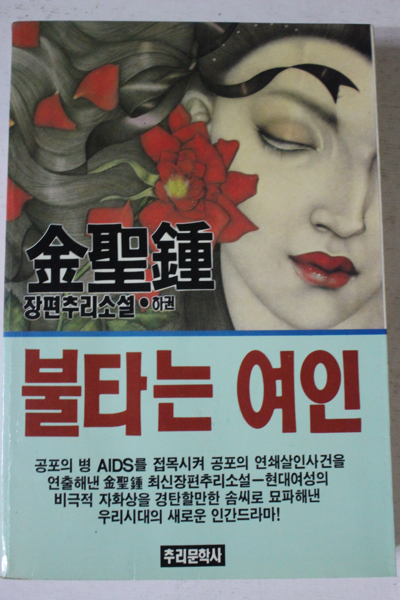 1990년초판 김성종 장편추리소설 불타는 여인 하권