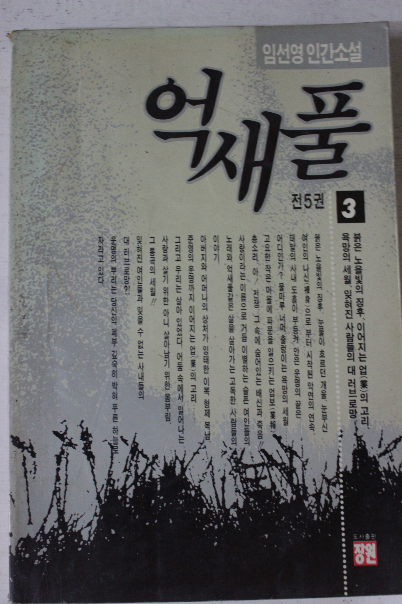 1991년초판 임선영 인간소설 억새풀 3