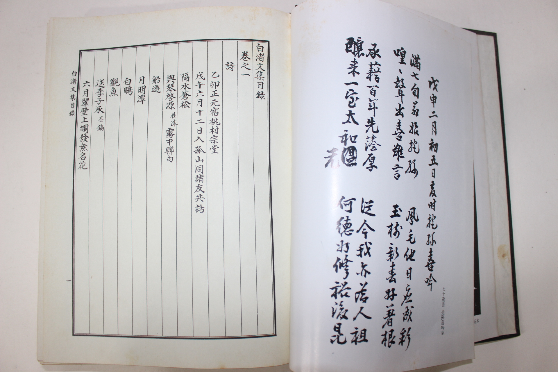 1987년 배동환(裵東煥) 백저문집(白渚文集)