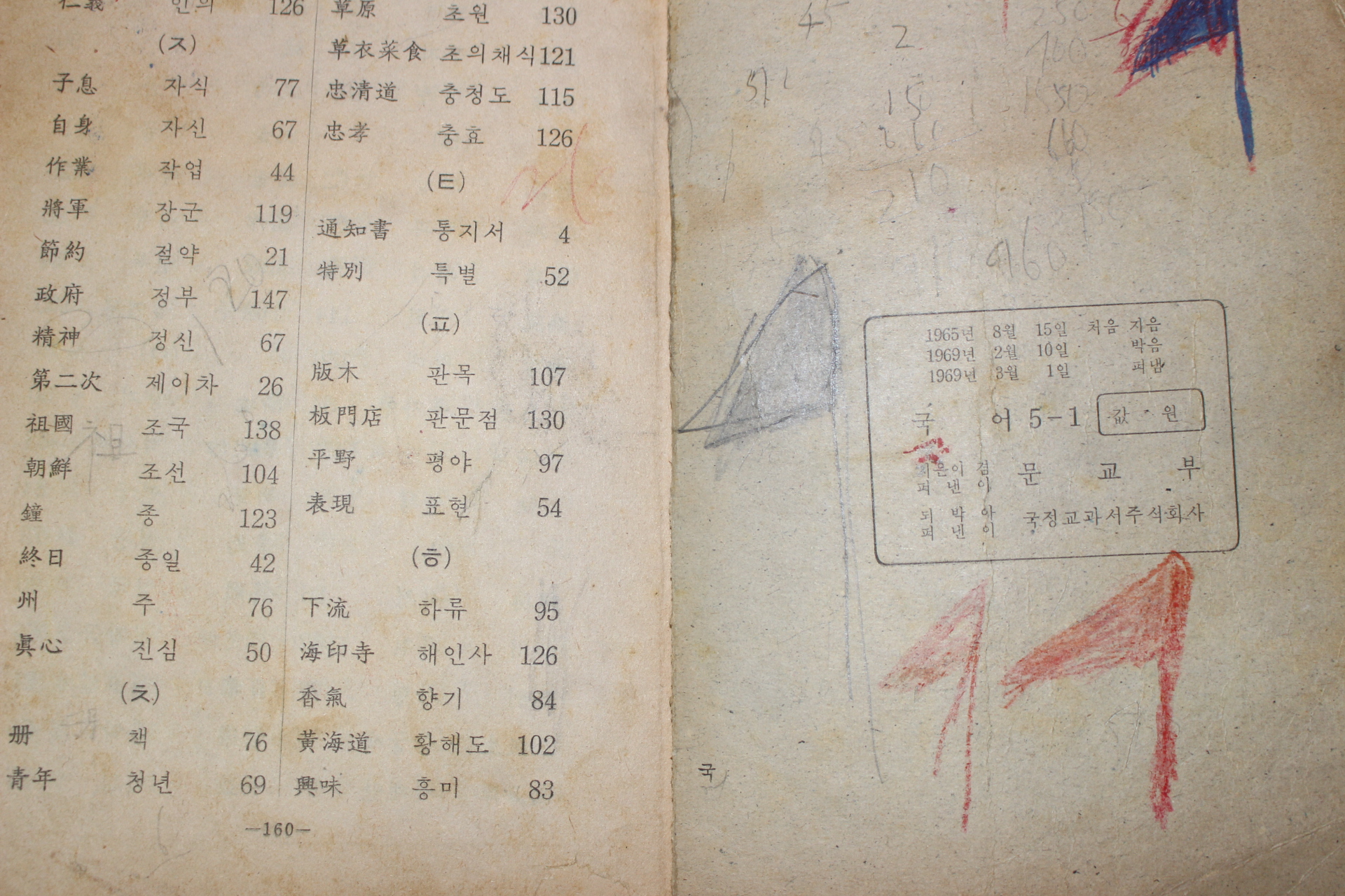 1969년 국어 5-1