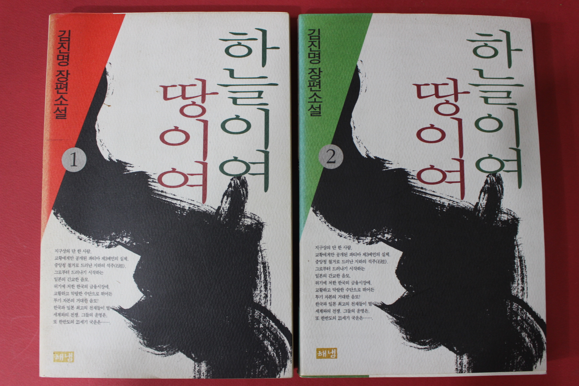 1998년 김진명 장편소설 하늘이여 땅이여 2권2책완질