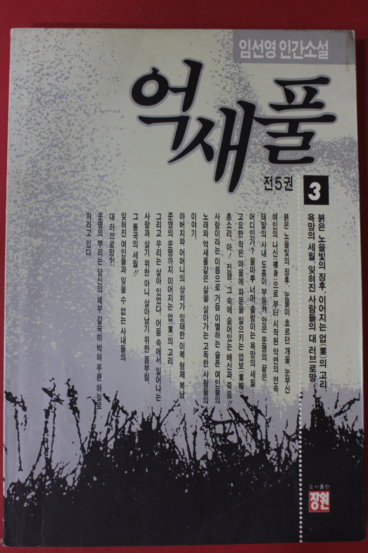 1991년초판 임선영 인간소설 억새풀 3