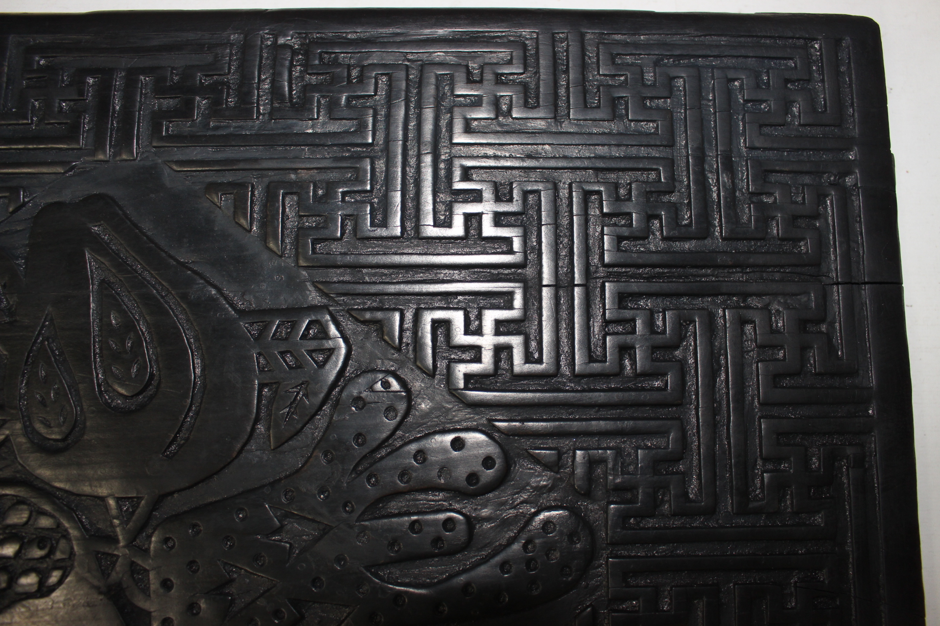 조선시대 두꺼운 나무로된 석류불수화문 능화판