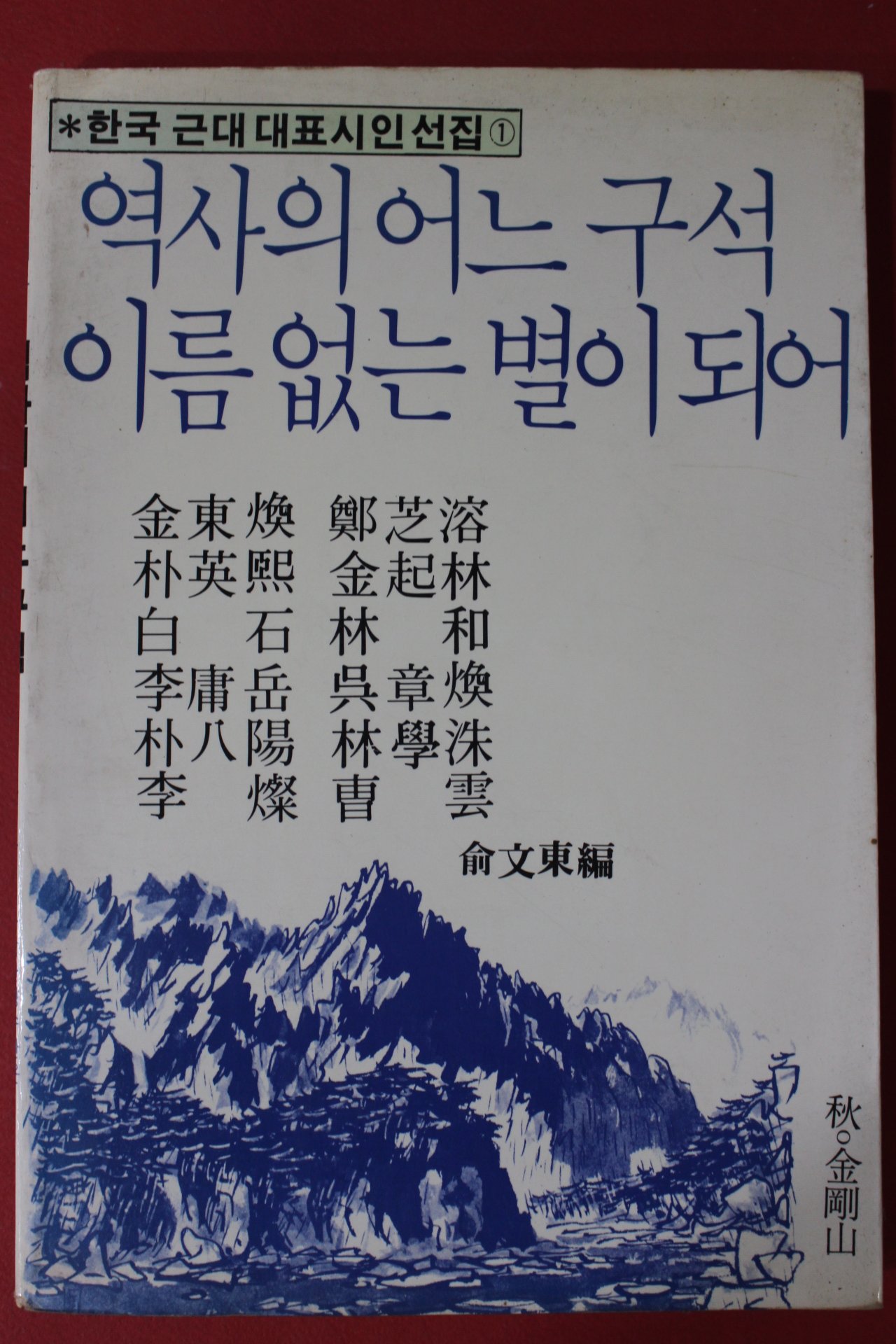 1988년초판 한국근대대표시인선집 역사의 어느 구석 이름없는 별이 되어