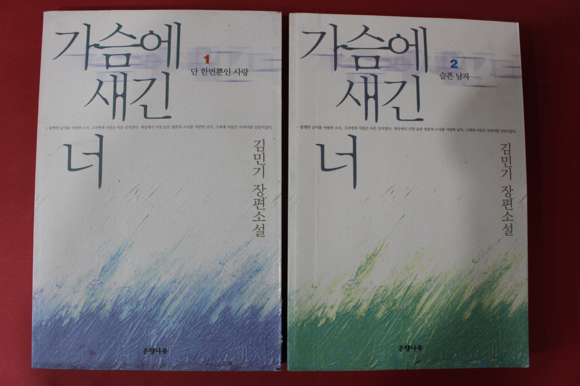 2001년 김민기 장편소설 가슴에 새긴 너 2책완질