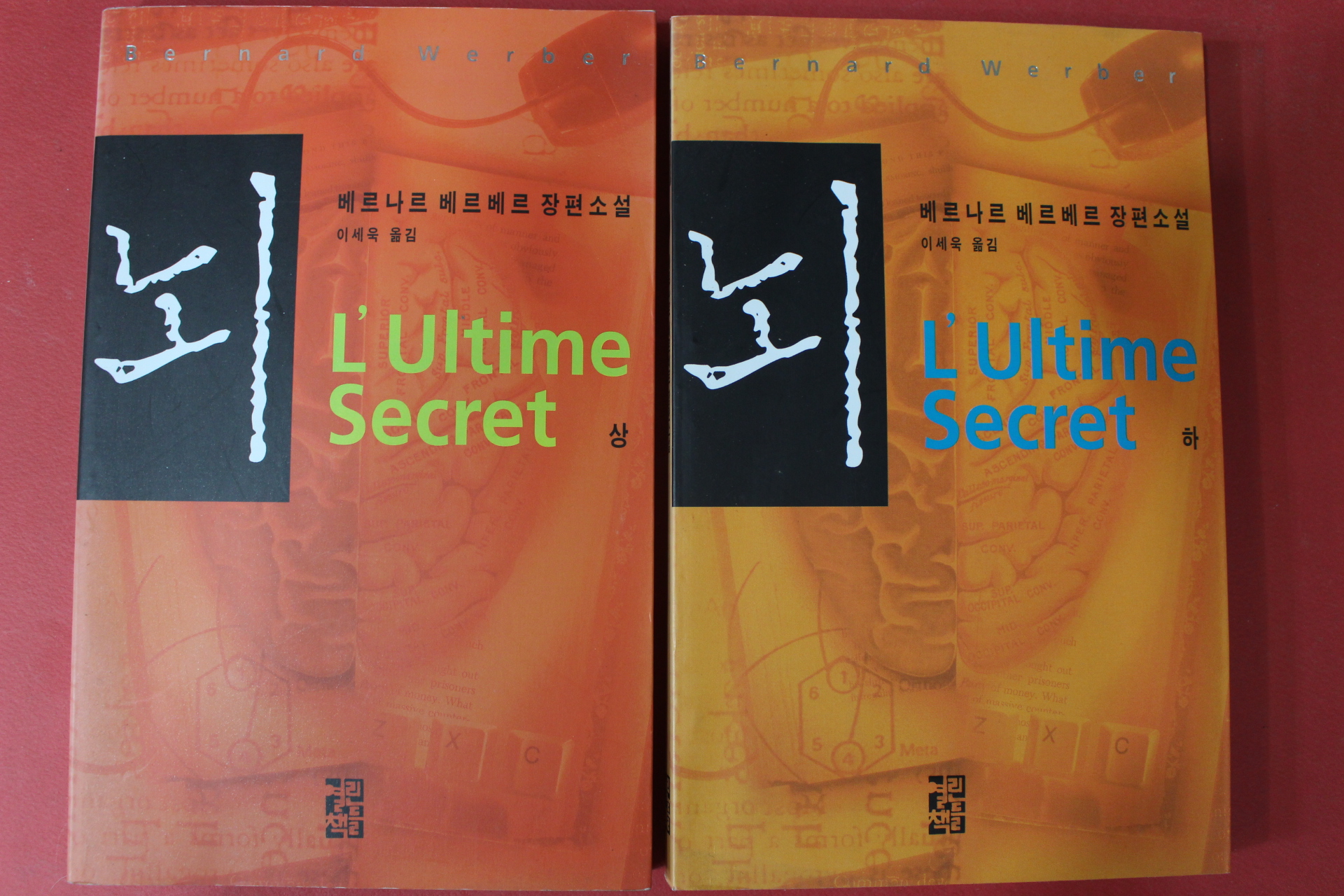 2002년 베르나르 베르베르 장편소설 이세욱옮김 뇌 상하 2책완질