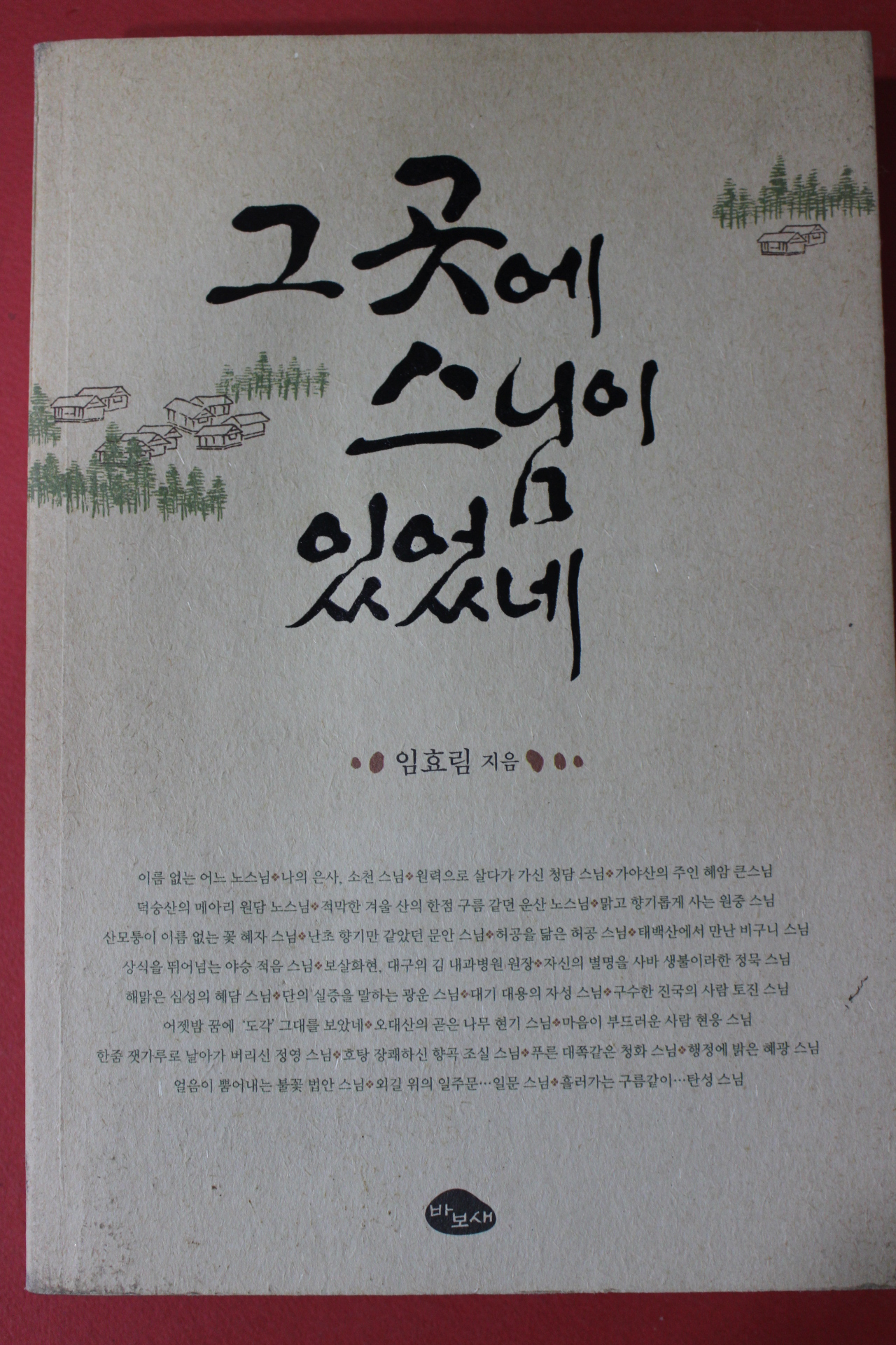 2004년초판 임효림 그곳에 스님이 있었네