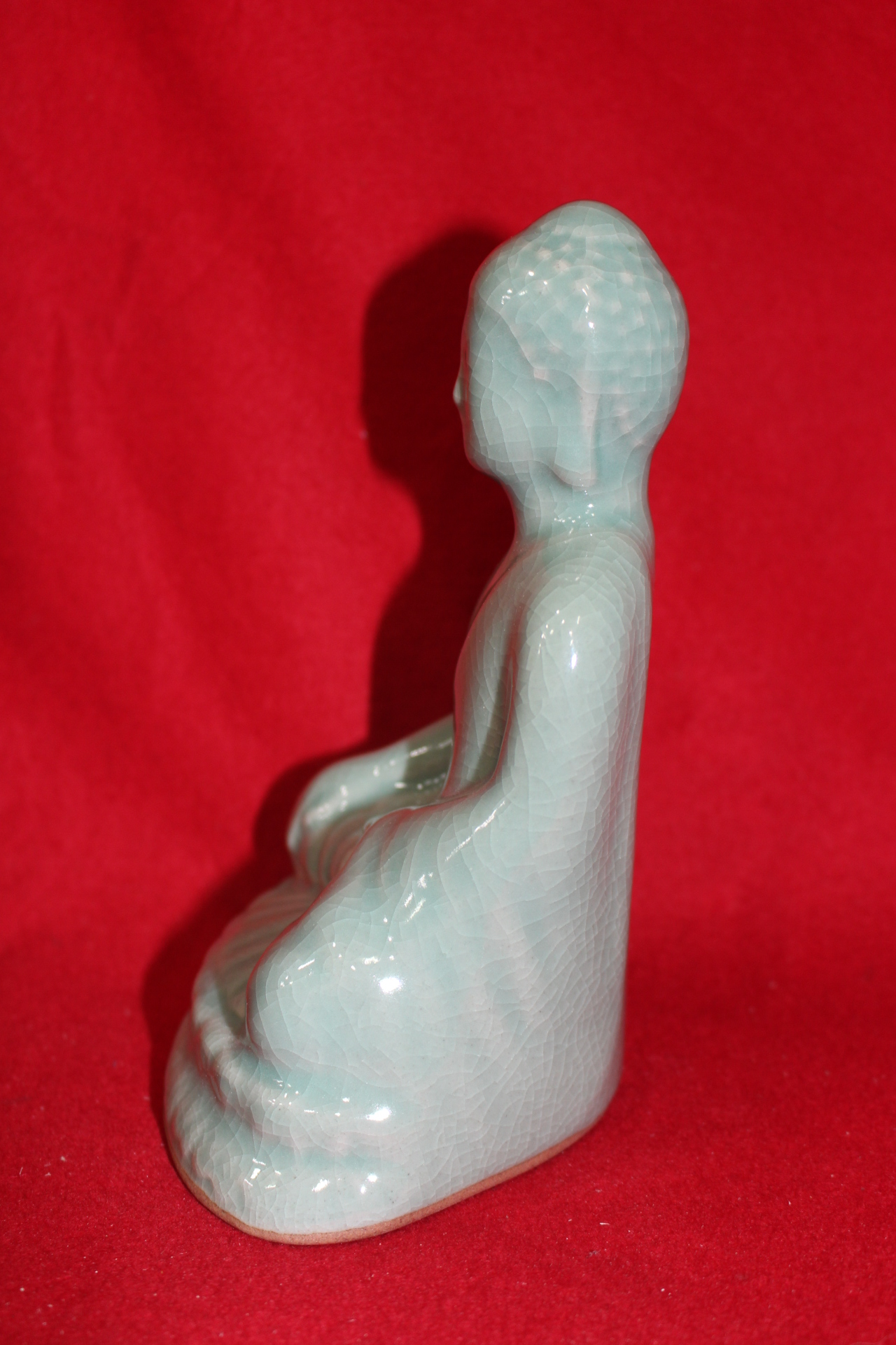 38-해청 류광춘 청자 부처님 좌불상