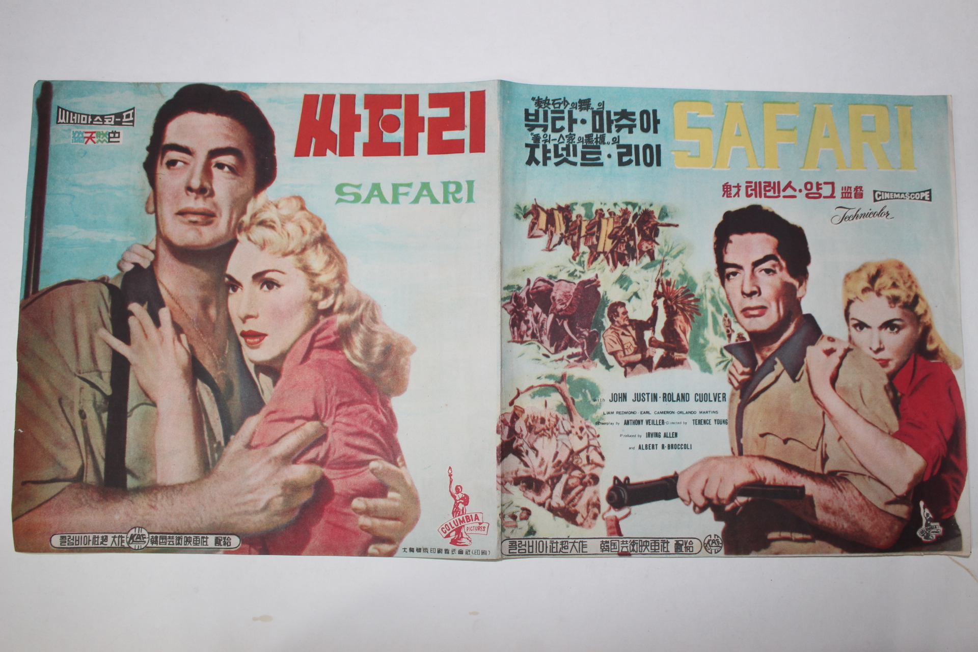1956년 영화 팜플렛,포스터,리플렛 테렌스 영 사파리