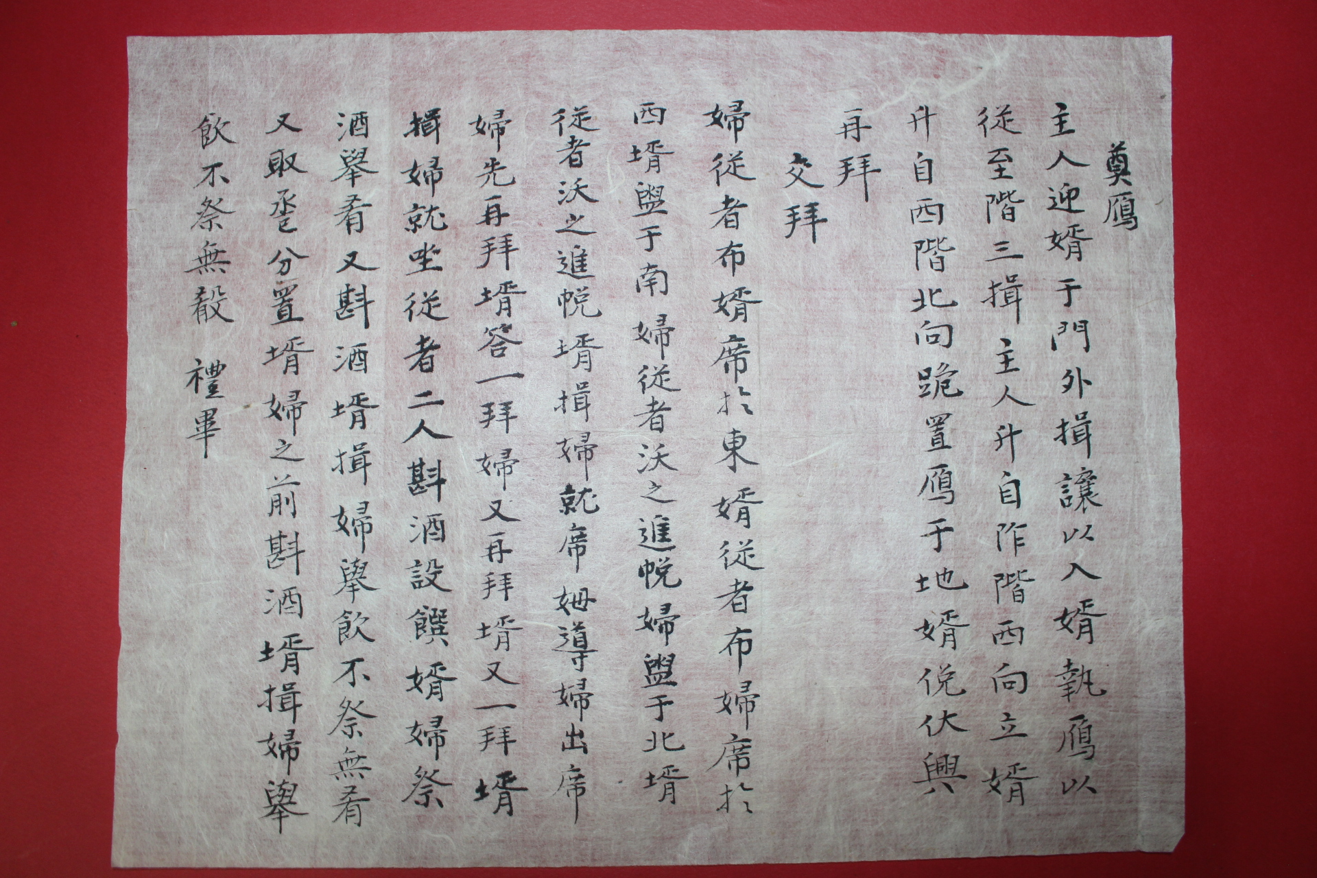혼인관련 전안례(奠雁禮)