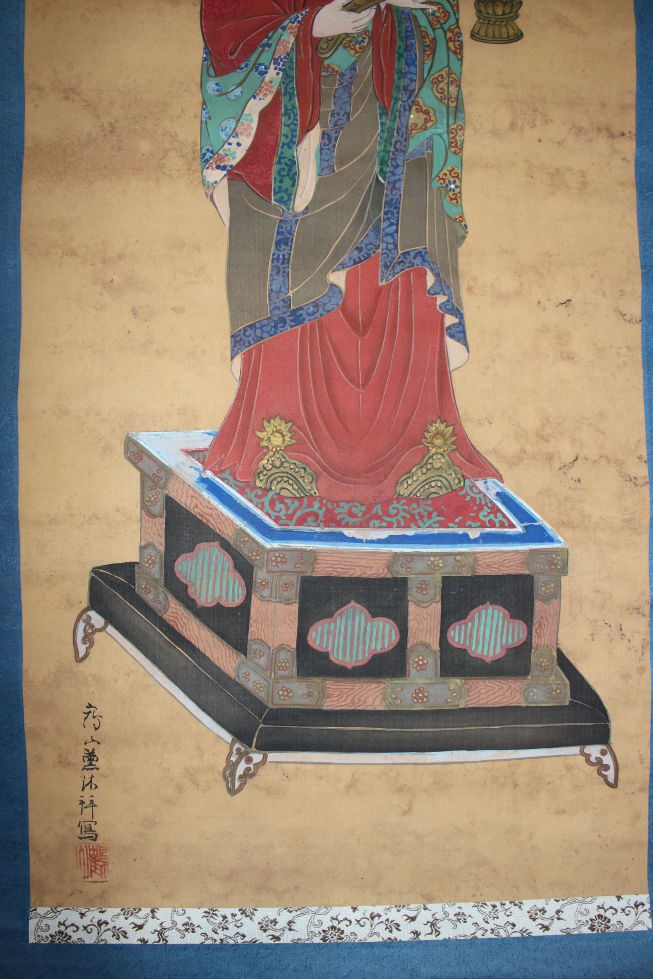 13-베바닥에 여인그림 족자