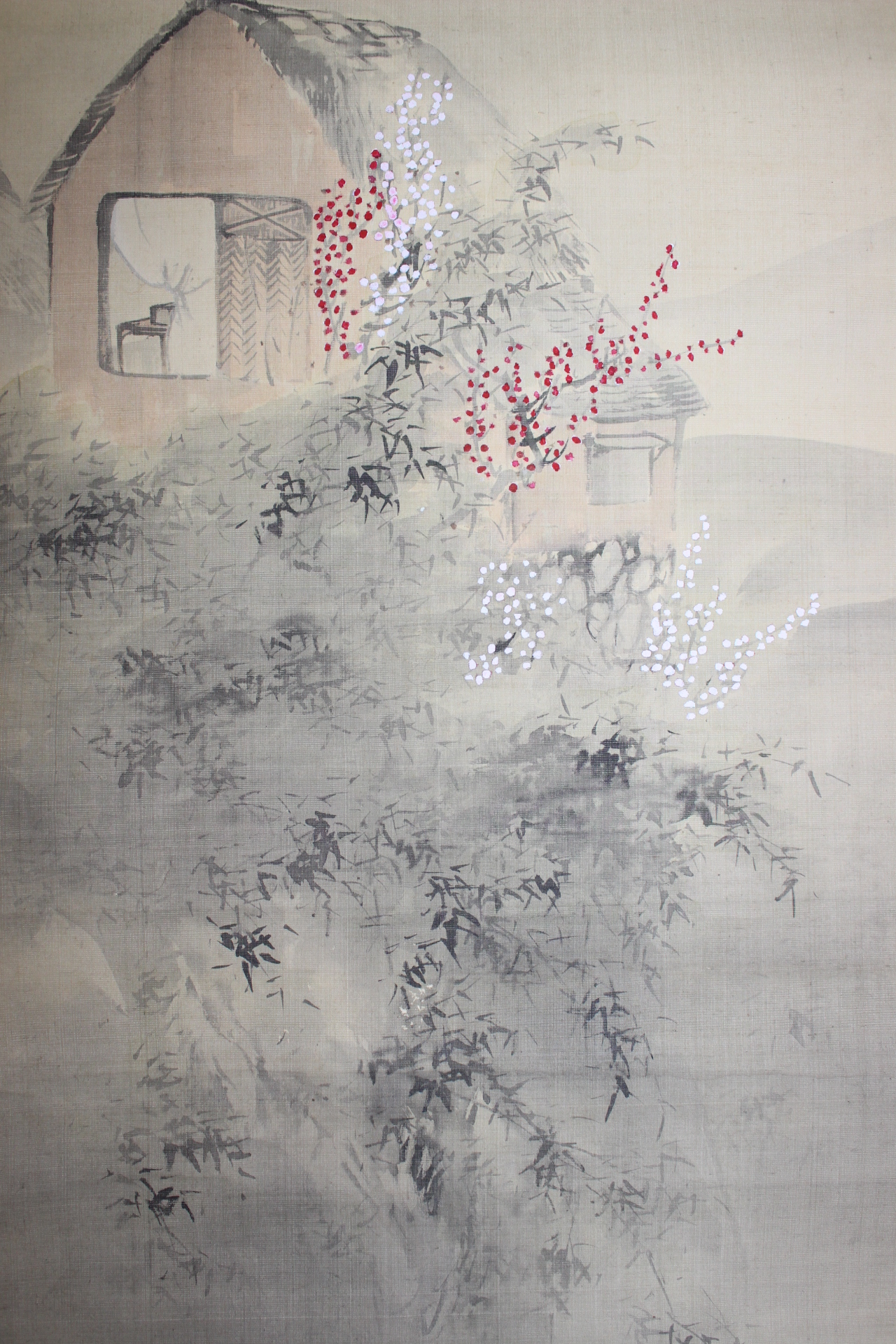 39-연대가좋은 베바닥에 산수화그림