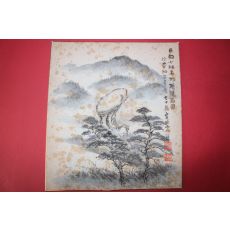 작가의 작품인 산수화 그림 우조산인(宇眺山人)