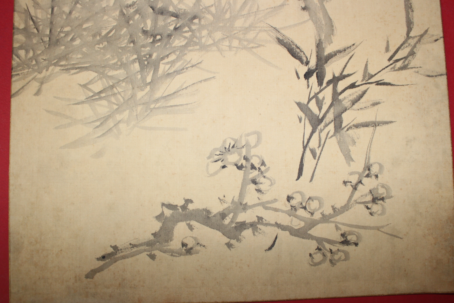 연대가좋은 견바닥에 그린 사군자도 그림