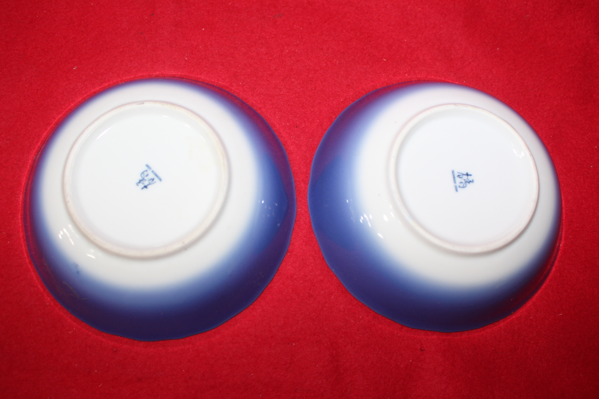 청화백자 화문완 2점