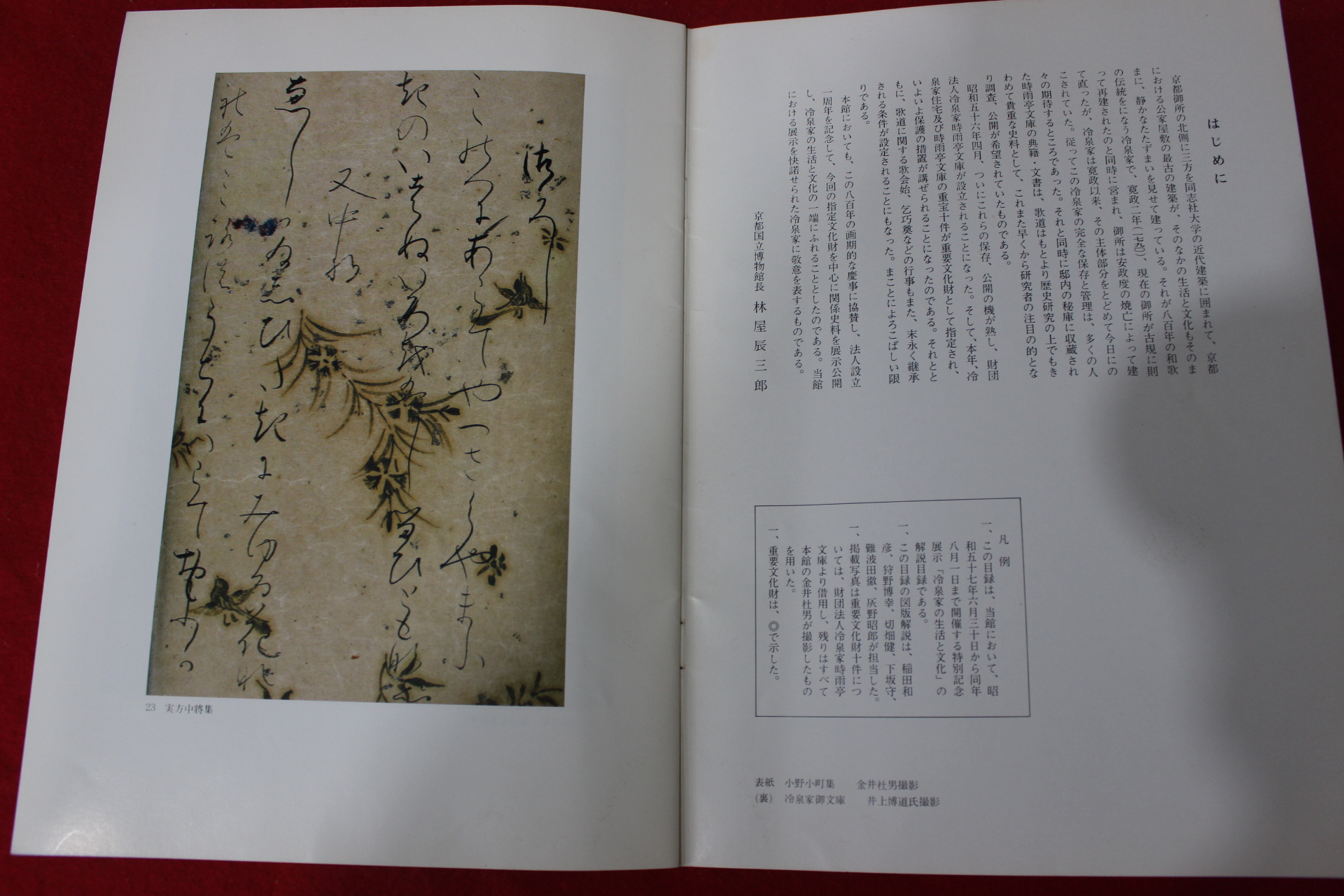 1982년 냉천가 생활문화(冷泉家 生活文化)