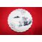 100년이상된 고이마리 청화백자 산수문 화형완