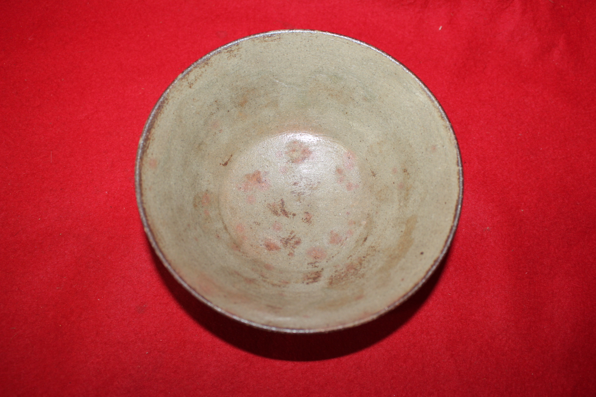 대한민국명장 도천 천한봉(千漢鳳) 1997년작 청자 홍화꽃 다완