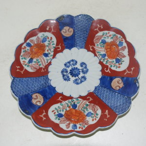 고이마리청화백자진사화문화형 완