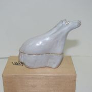 백자 금채 마형 향합