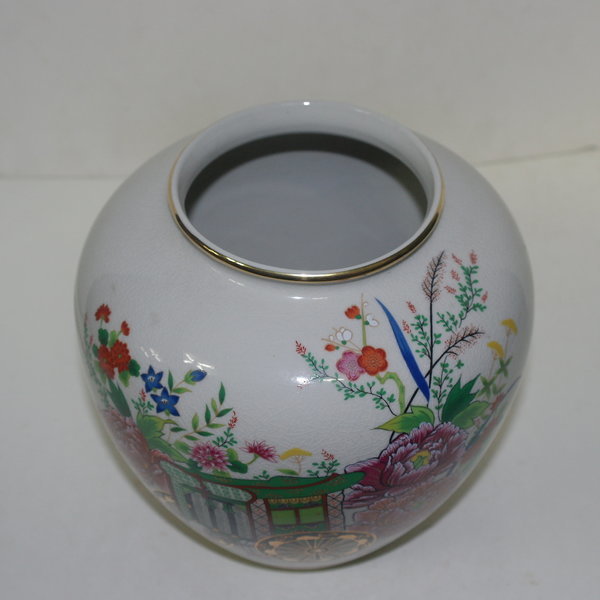 구다니(九谷)청화백자진사화문금채 호