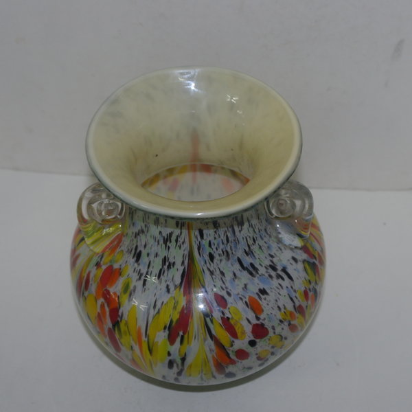 유리수작 채색유리 화병