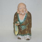 도자기로된 천도복숭아를 든 신선상