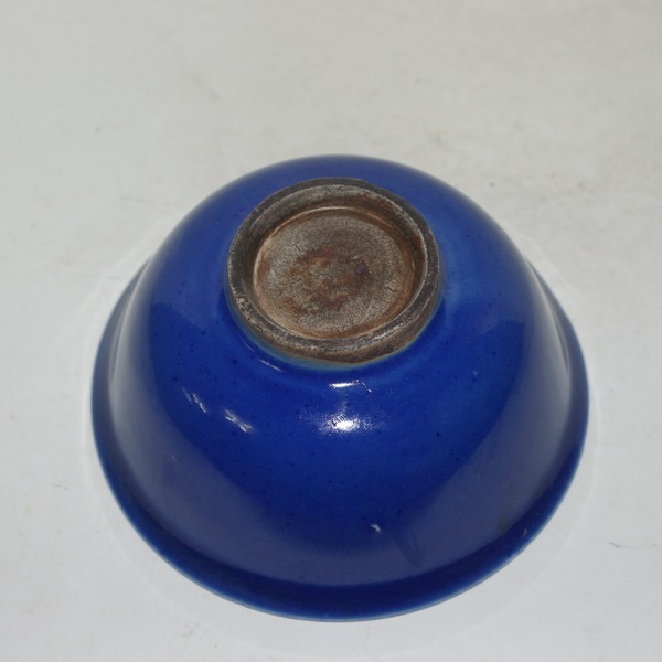 청화백자 화문 청채 완