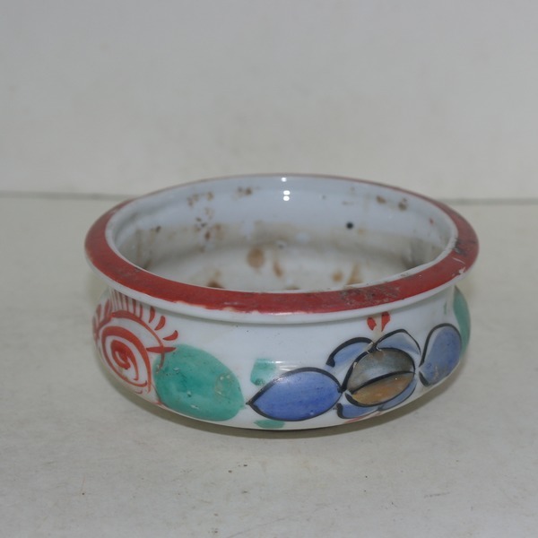 100년이상된 진사백자화문 향완