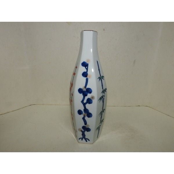 55-청화백자 철화금채화병