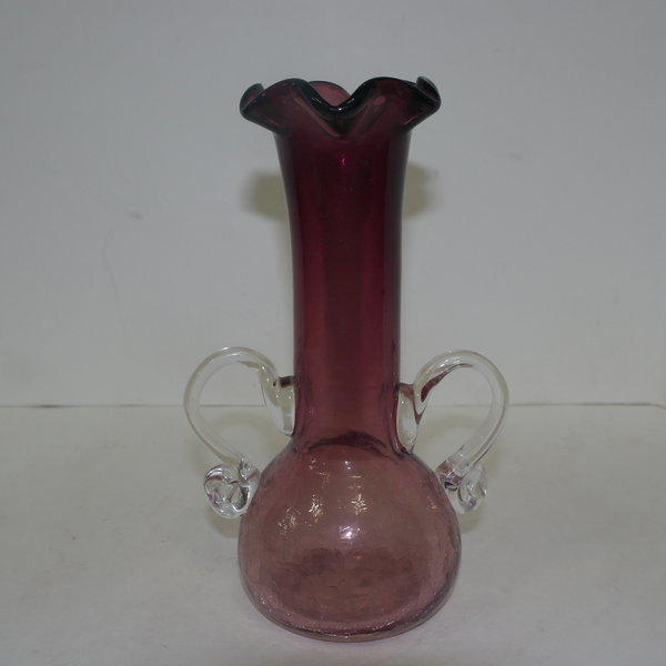 오사카 채색명품 유리 이귀화병