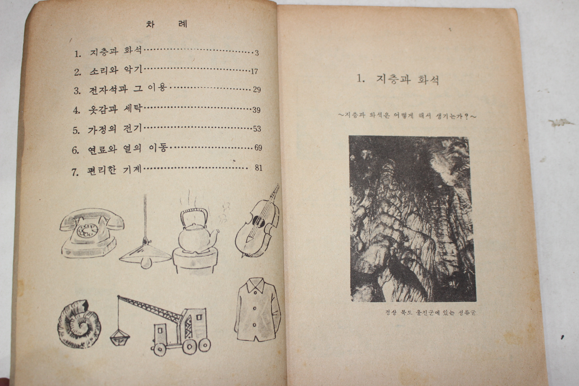 1967년 희귀교과서 자연부도 5-2