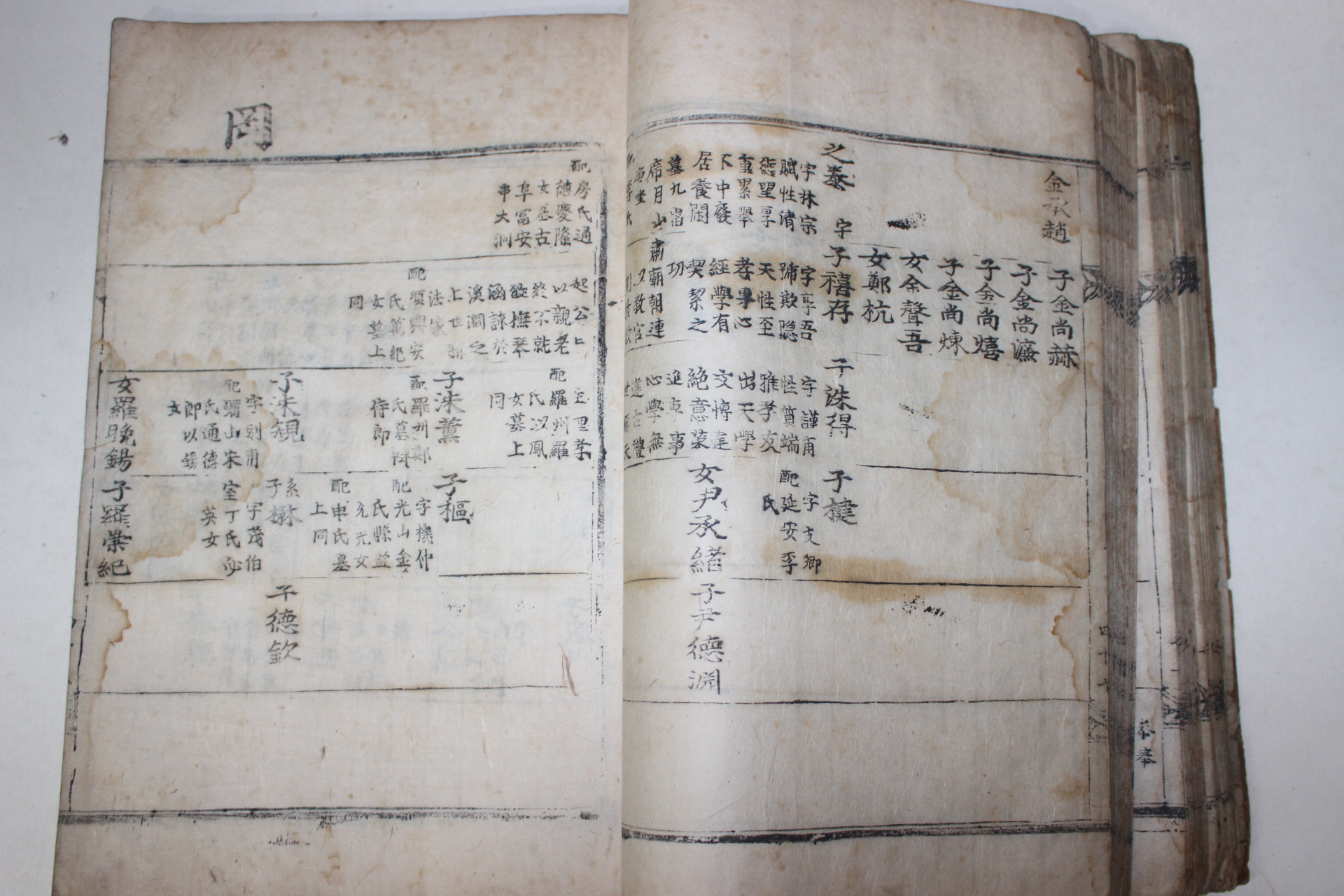 1600년대 목판본 전주이씨세보(全州李氏世譜) 1책완질