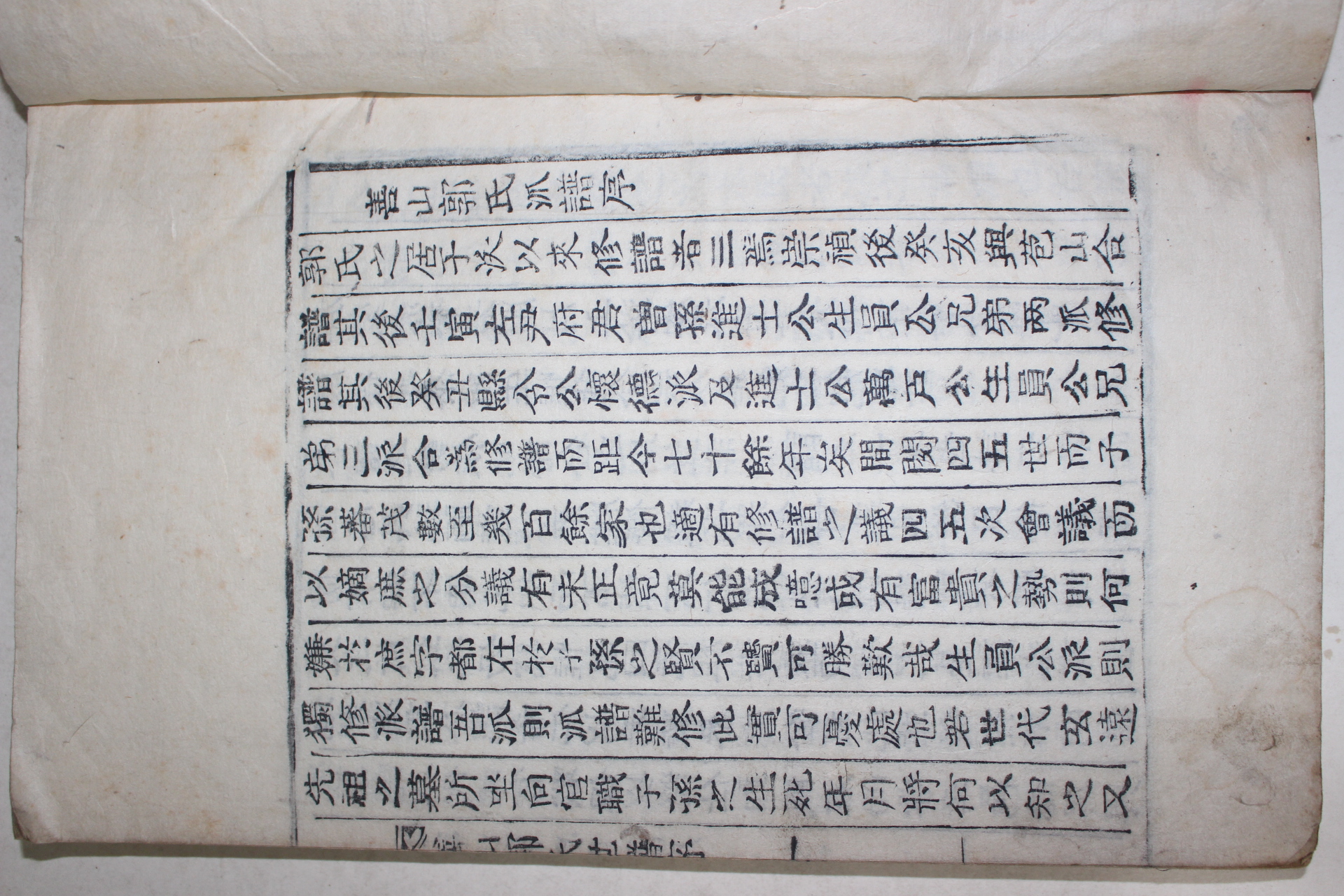 조선시대 목활자본 선산곽씨세보(善山郭氏世譜) 1책완질
