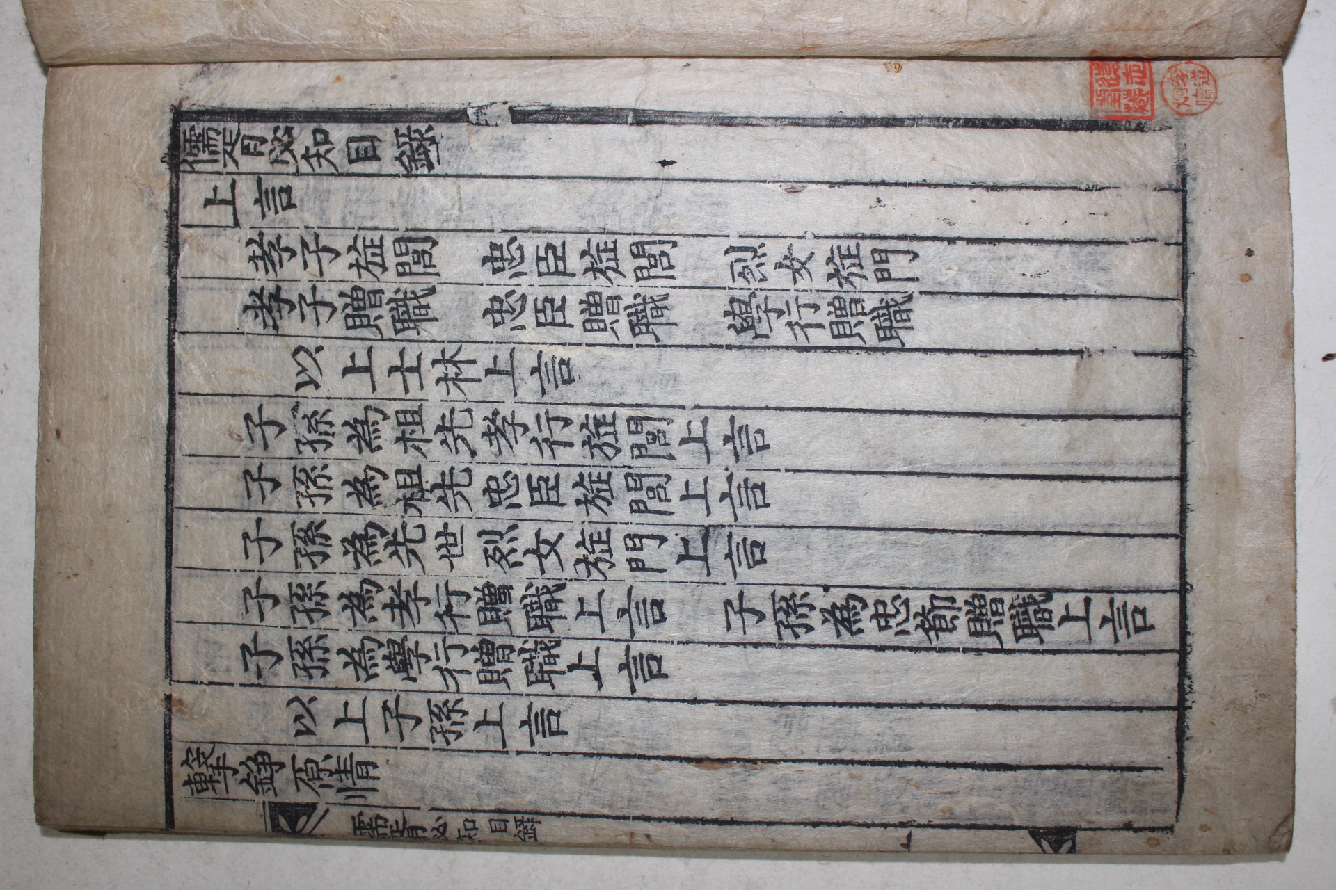 목판본 임신중동완서중간(壬申仲冬完西重刊) 유서필지(儒胥必知) 1책완질