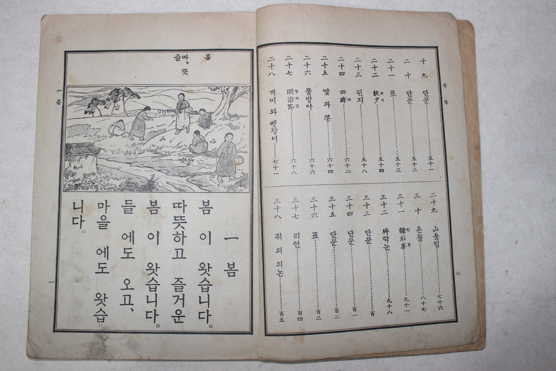 1931년(소화6년) 조선총독부 보통학교 조선어독본 권2