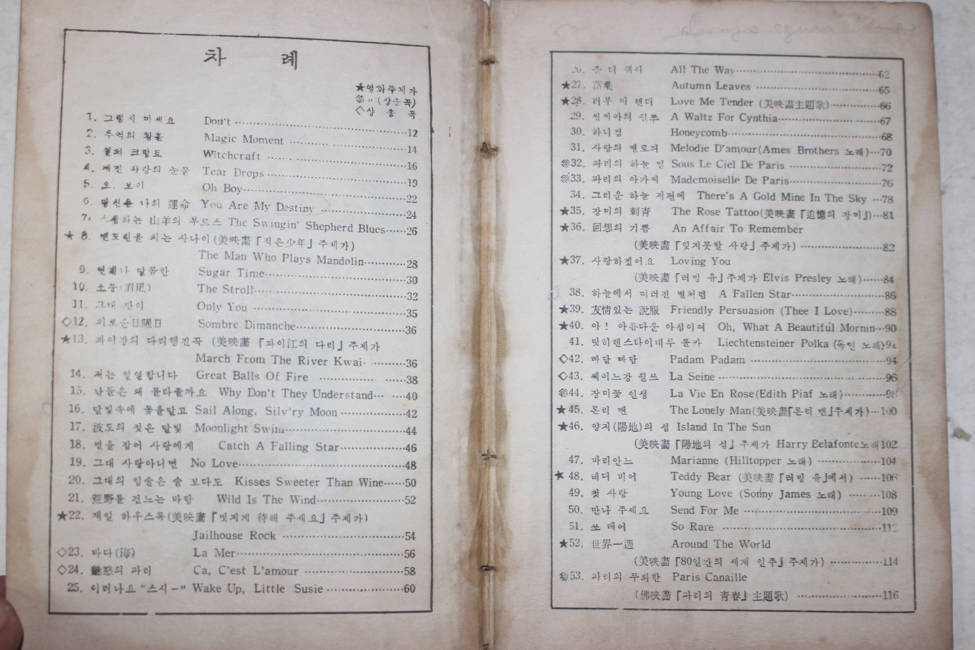 1949년(단기4282년) 쟈즈 멜로디 노래책