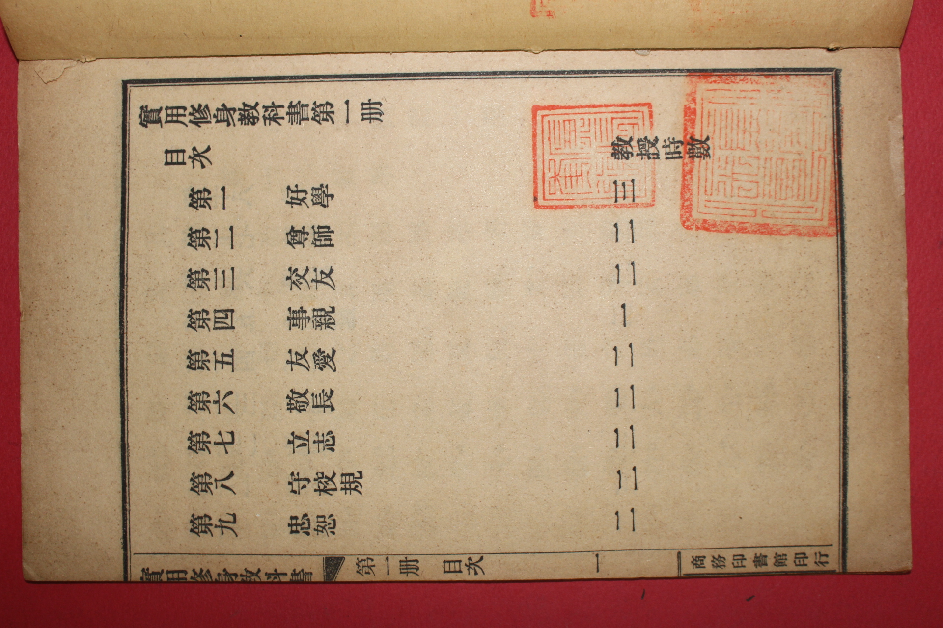 1916년(민국5년) 중국 고등소학교 학생용 실용수신교과서 6책완질