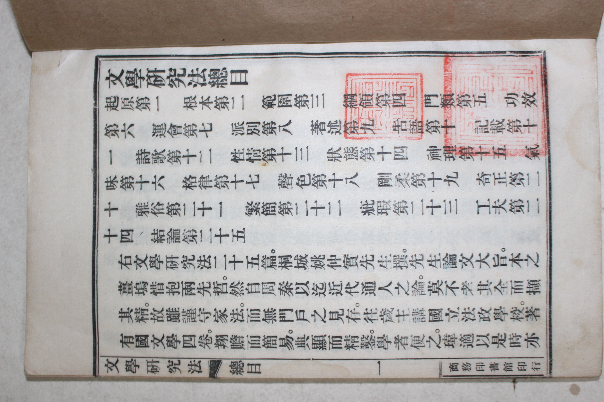 1926년(민국15년) 중국 상무인서관 문학연구법(文學硏究法) 4책완질