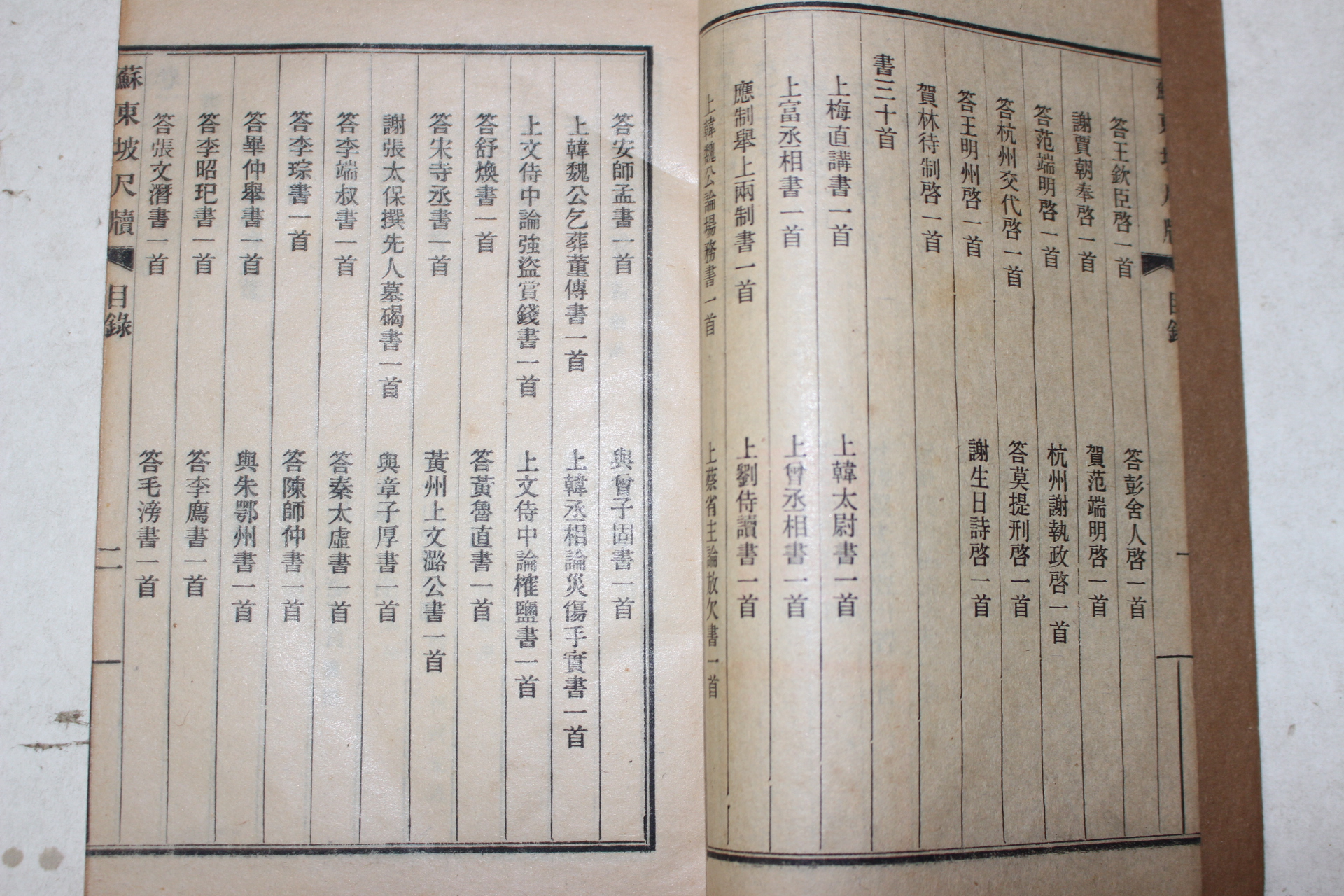 1926년(민국15년) 중국 상무인서관 소동파척독(蘇東坡尺牘) 4책완질