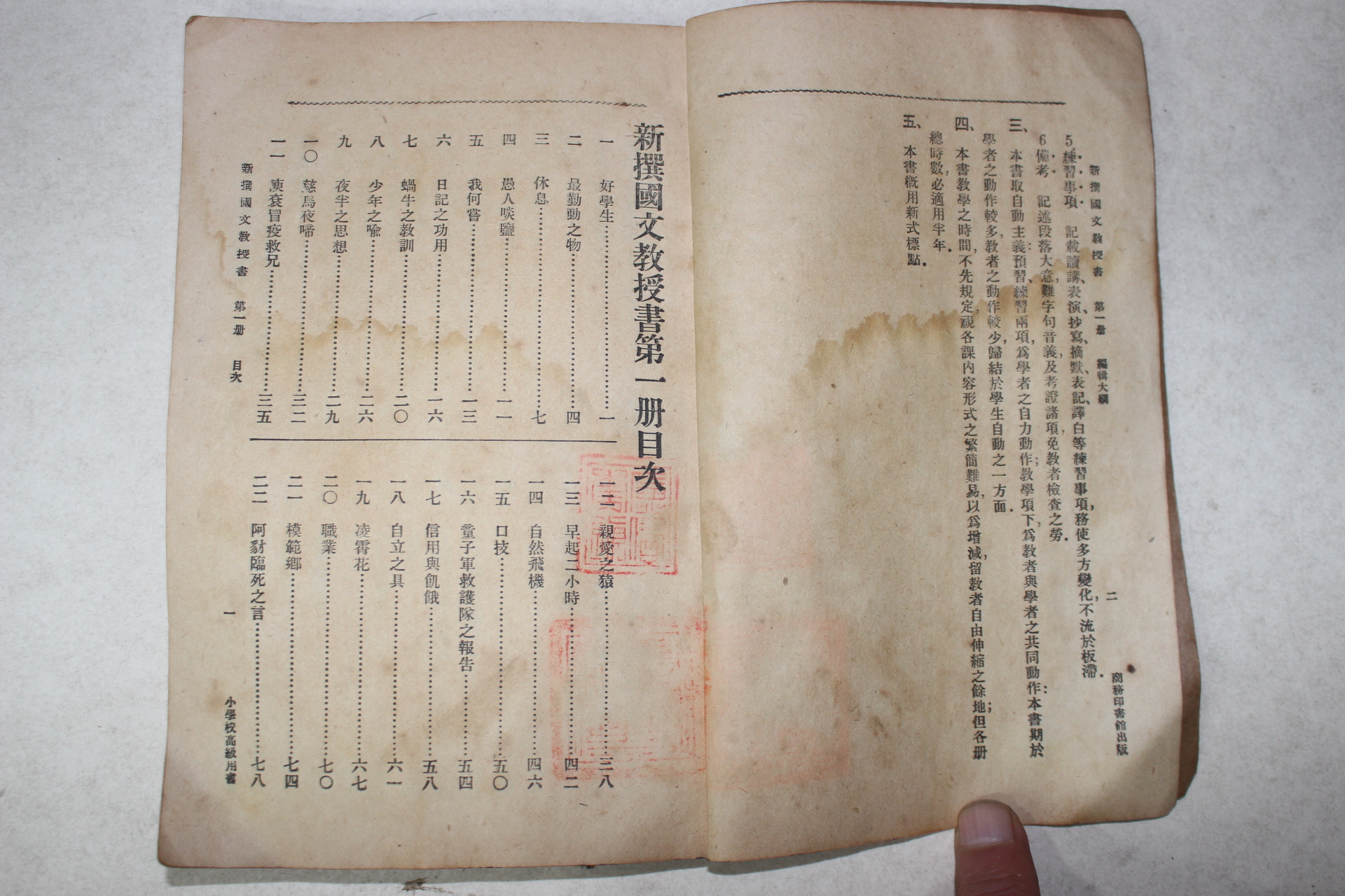 1926년(민국15년) 중국 상해상무인서관 신선국문교수서 4책완질
