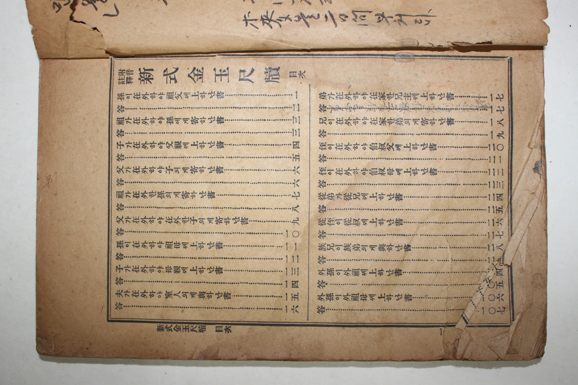 1927년  신식금옥척독(新式金玉尺牘) 1책완질