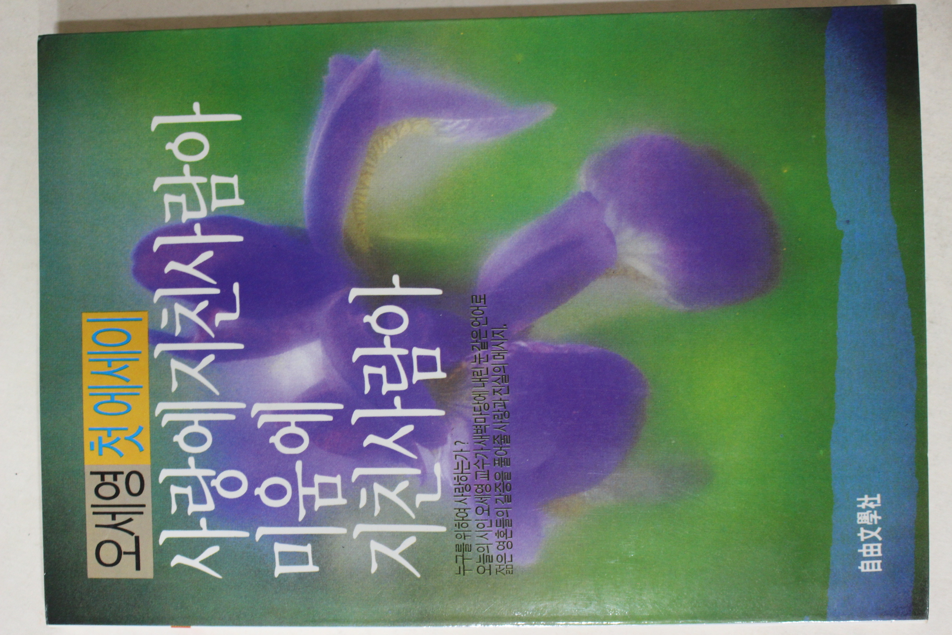 1989년초판 오세영 첫에세이 사랑에 지친 사람아 미움에 지친 사람아