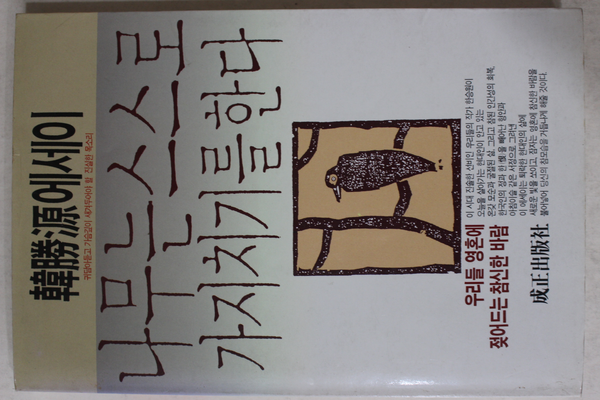 1989년3판 한승원(韓勝源)에세이 나무는 스스로 가지치기를 한다
