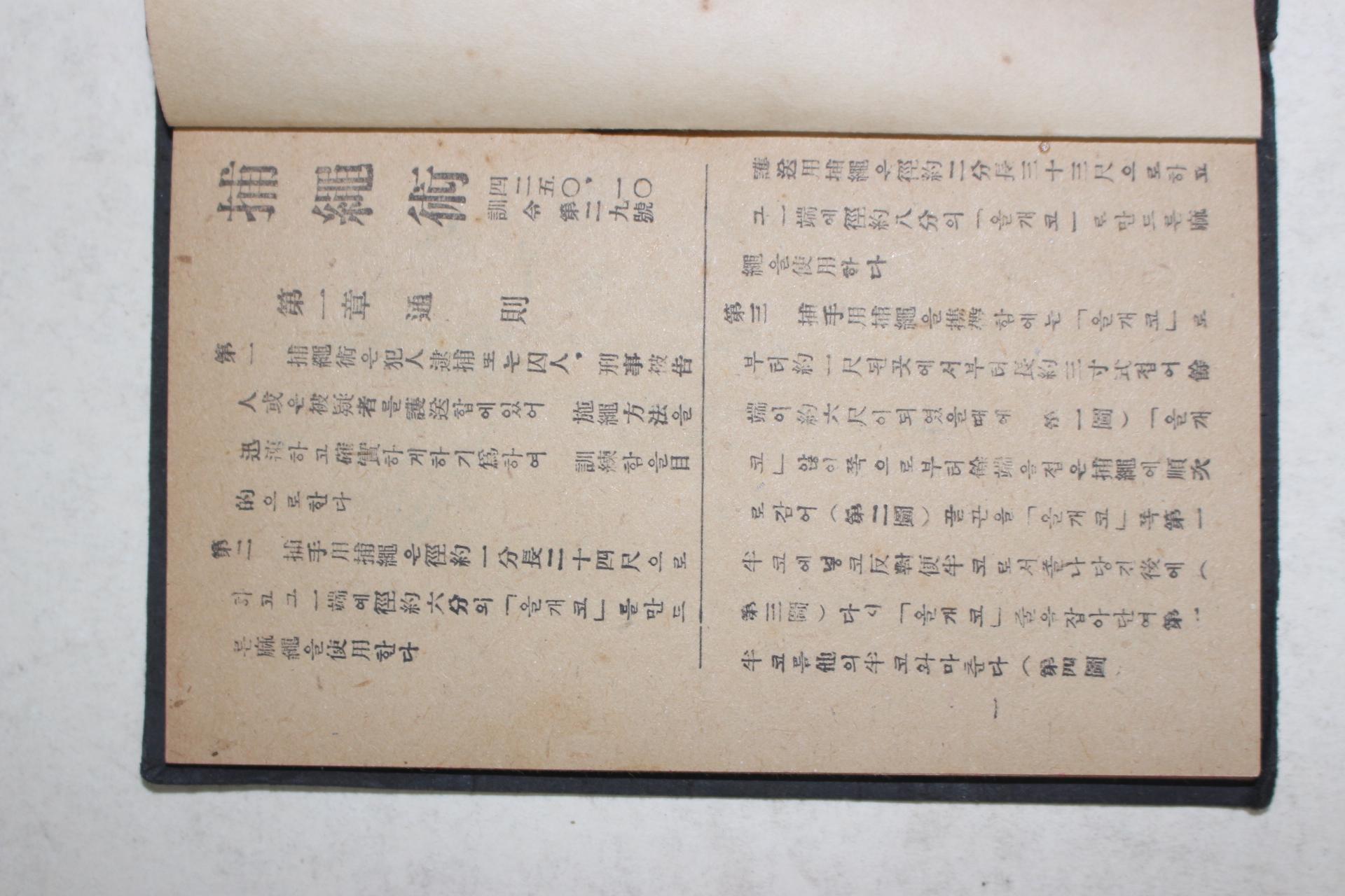 1956년 경기도경찰국 포승술교본(捕繩術敎本)