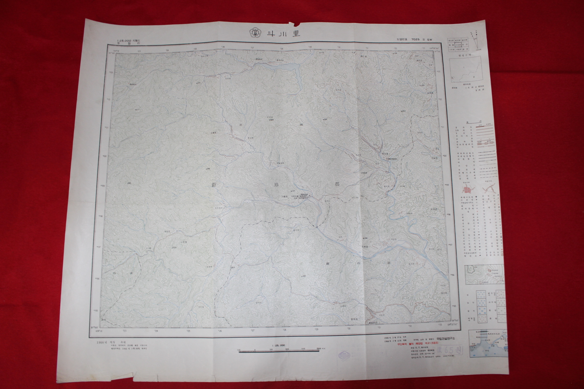 283-1966년 울진군 두천리 지도