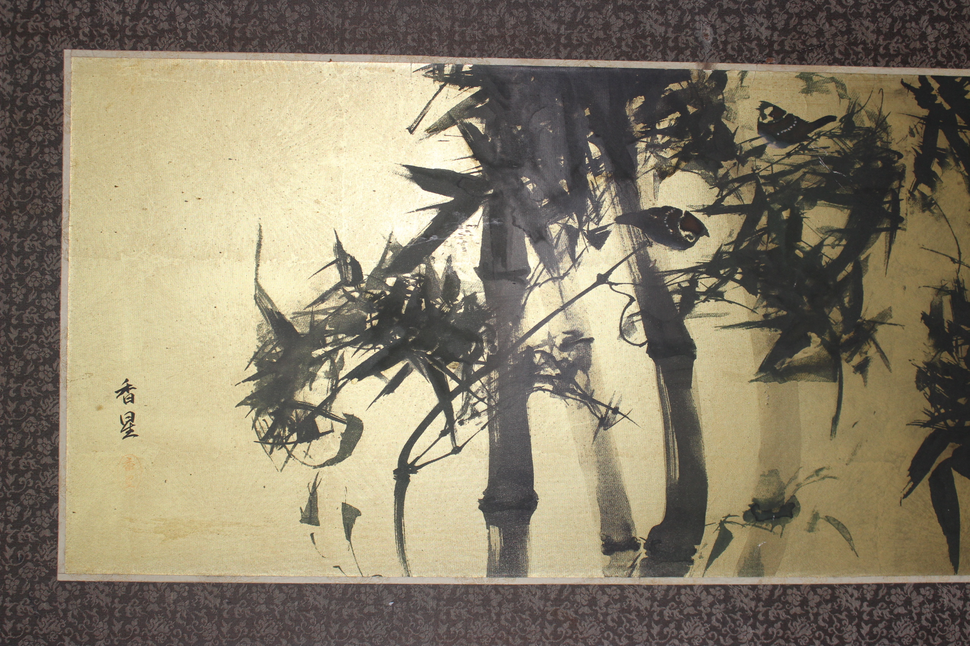 477-향성(香星)-금지에 대나무와 참새 그림